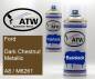 Preview: Ford, Dark Chestnut Metallic, A8 / M6261: 400ml Sprühdose + 400ml Klarlack - Set, von ATW Autoteile West.
